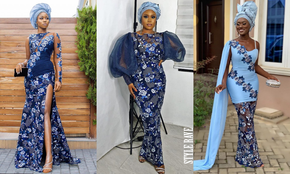 Tomike Alayande Wedding Blue Aso Ebi