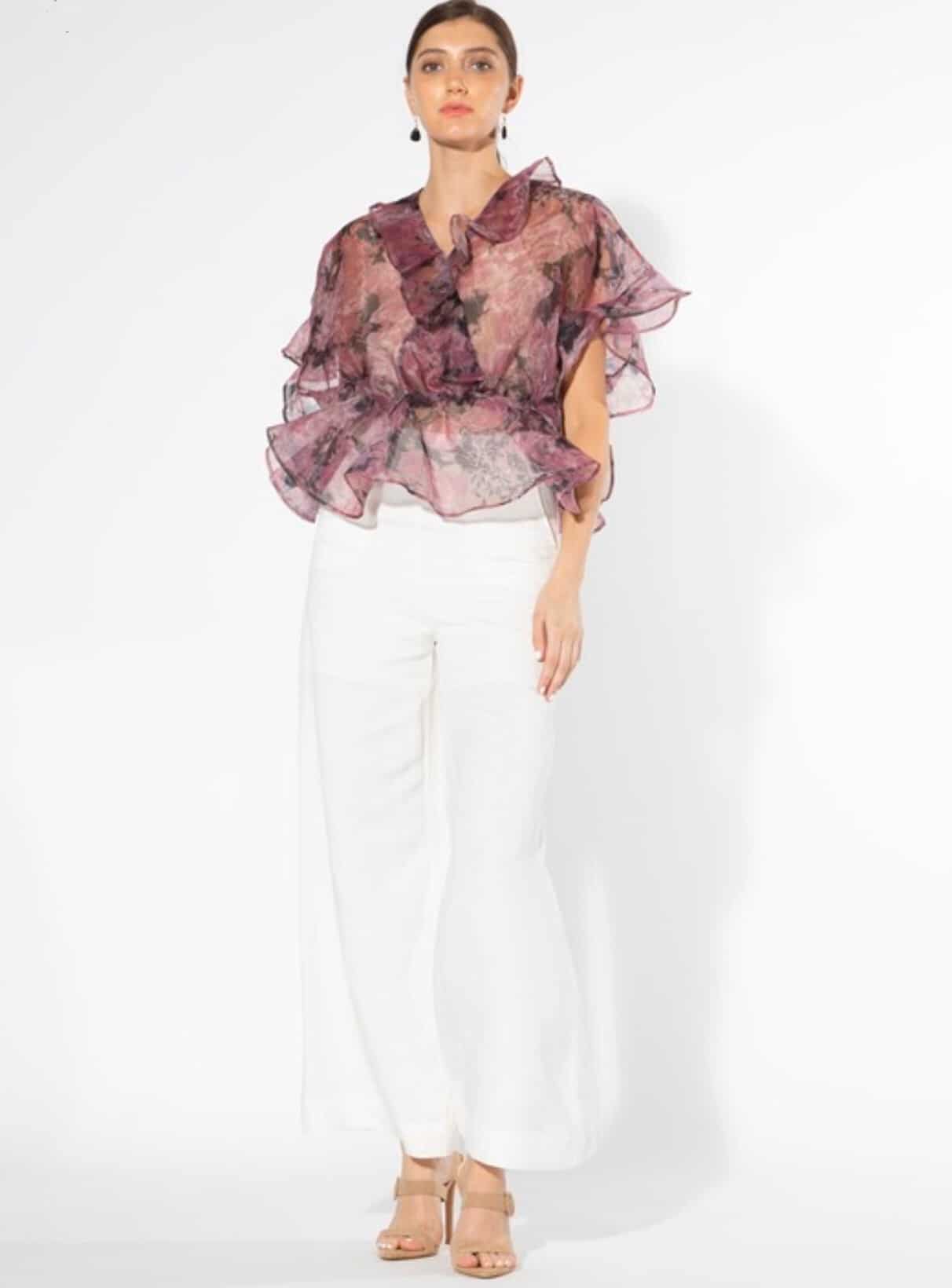 malaika-purple-floral-peplum-blouse-top For Fall Winter Spring Summer