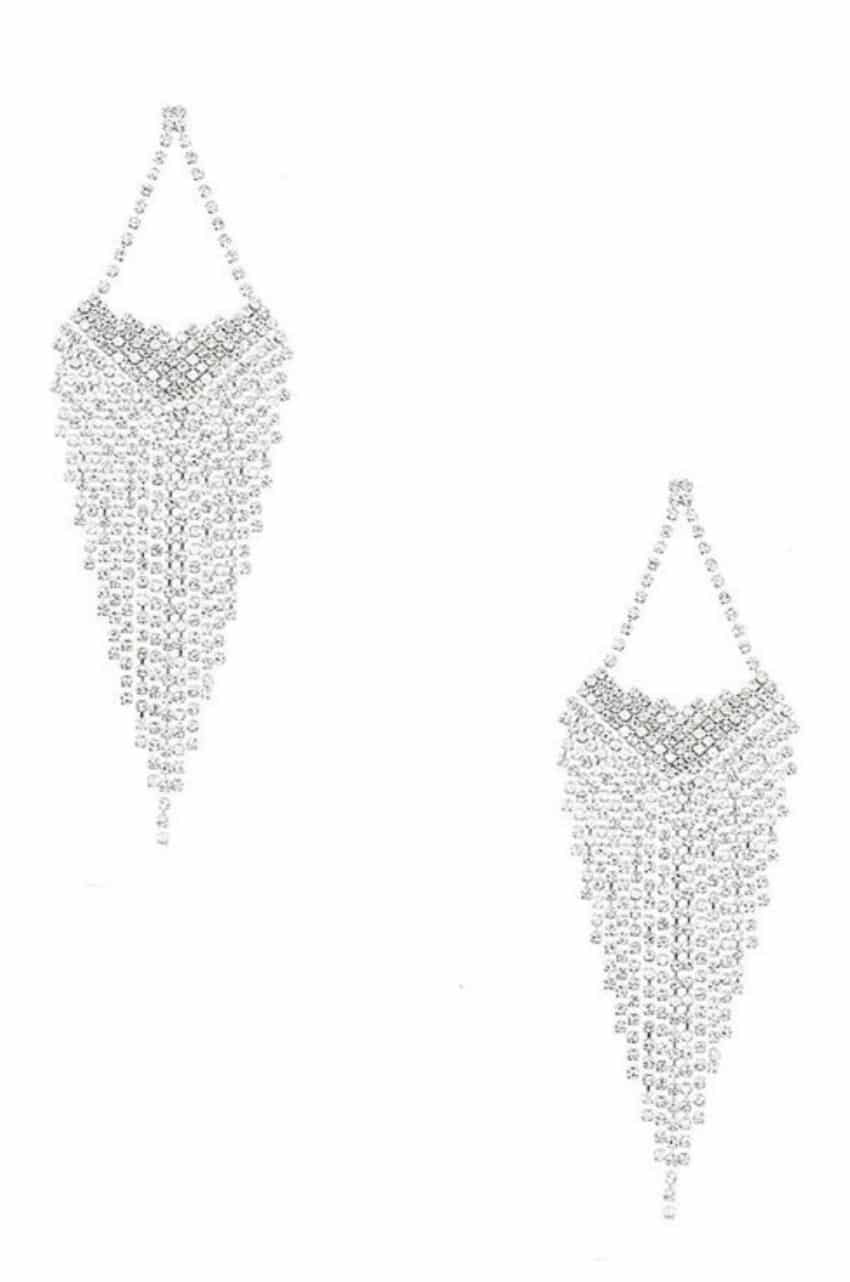 Jennifer Clear Fringe Earrings